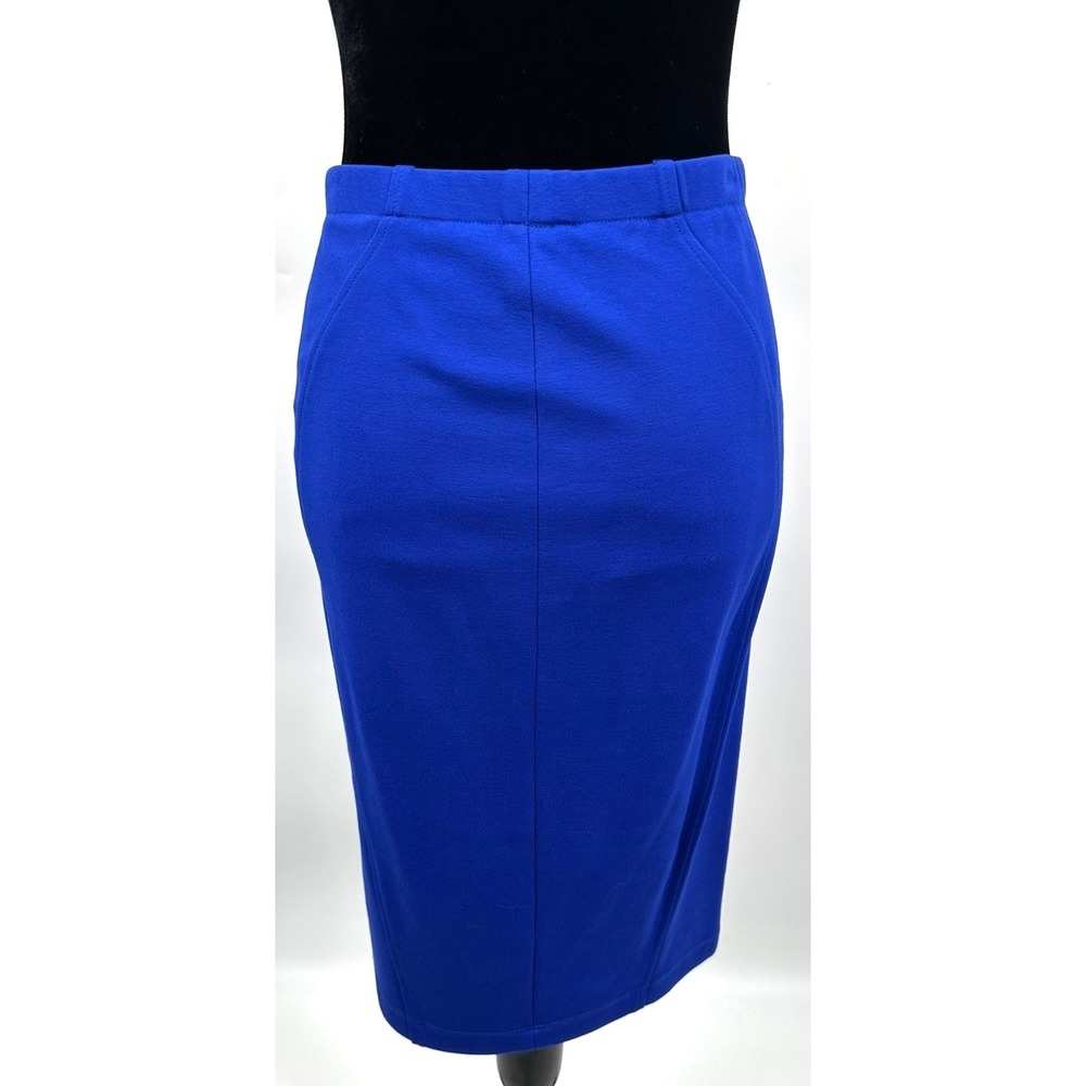Yoana Baraschi Womens Straight Fitted Pencil Skirt Small Sapphire Blue Knit - Picture 7 of 12
